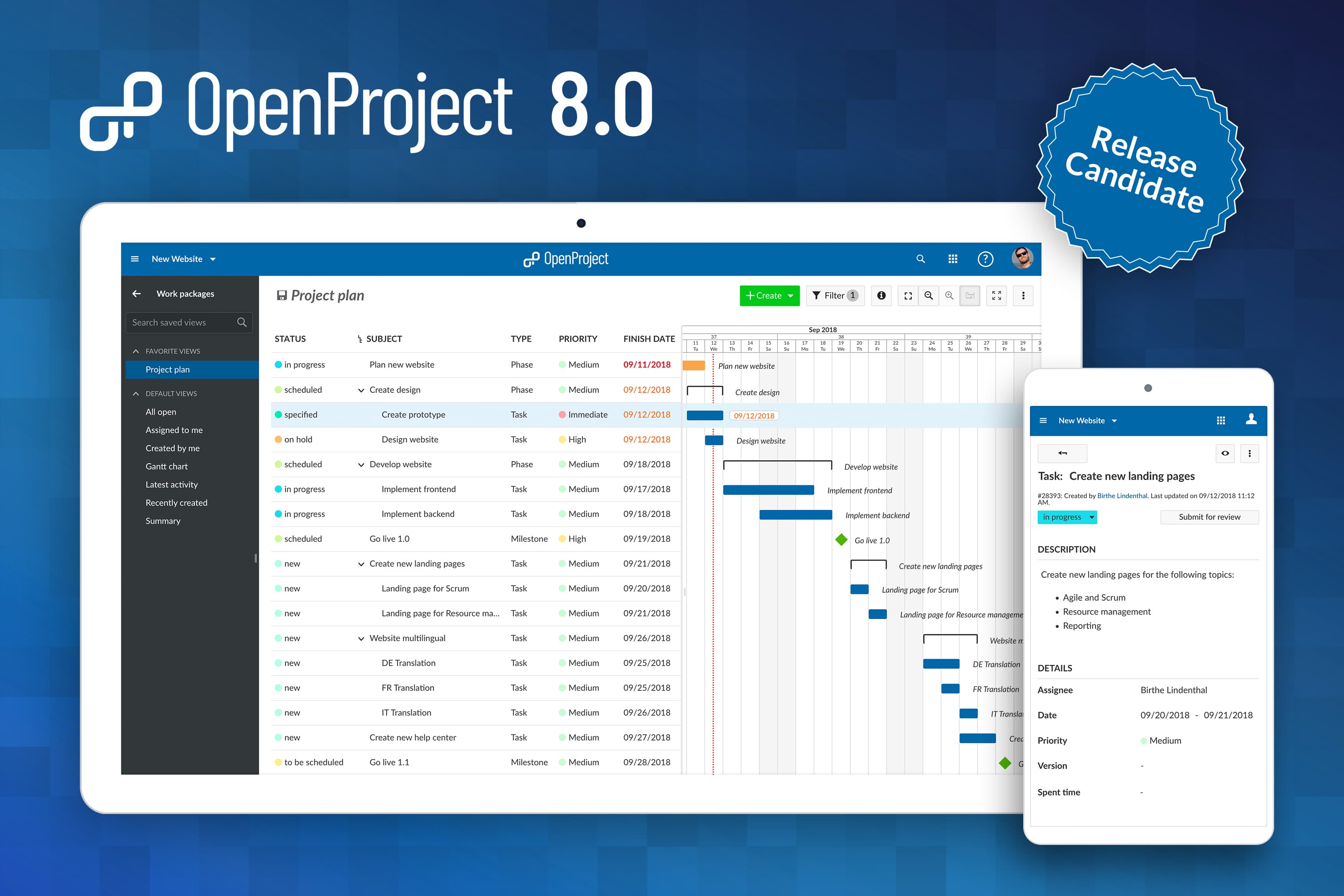 OpenProject 8.0 release candidate offers a sneak preview for new powerful collaboration features OpenProject 8.0 release candidate offers a sneak preview for new powerful collaboration features