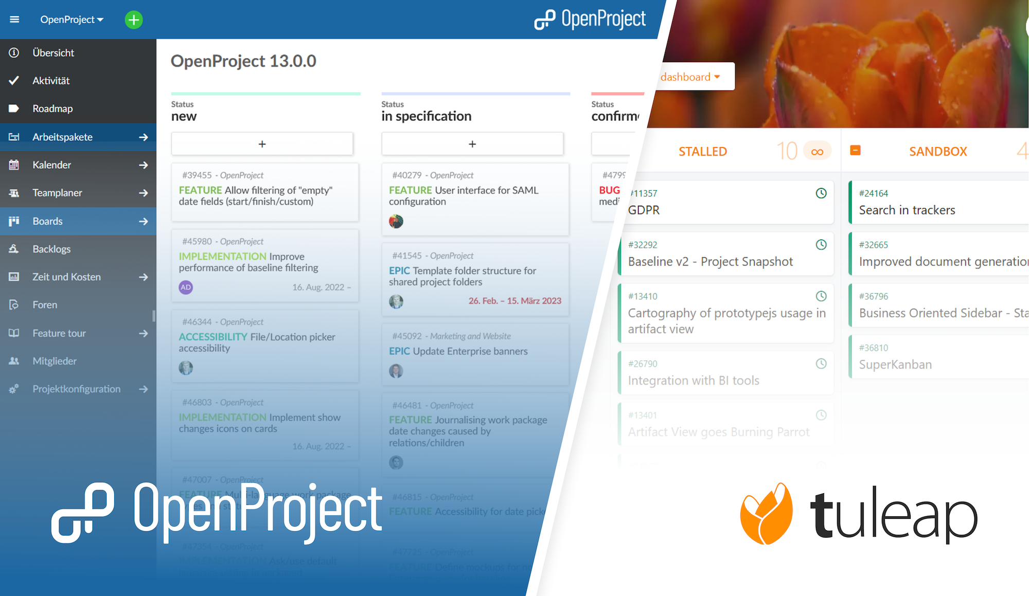 OpenProject vs Tuleap OpenProject vs Tuleap