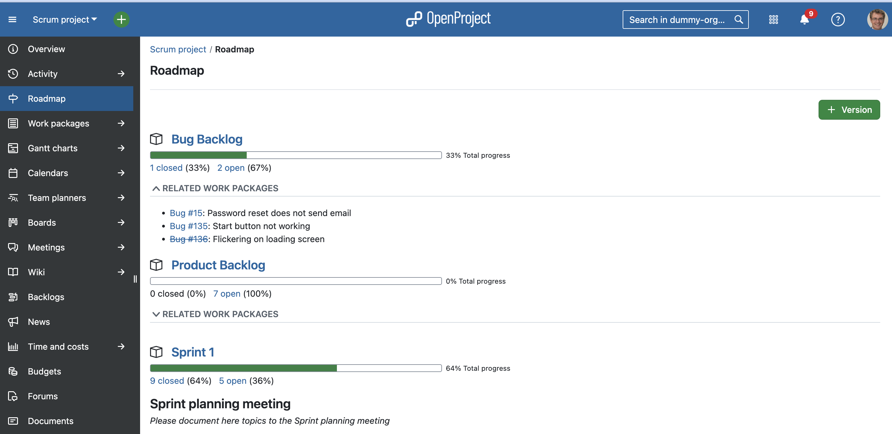 OpenProject Roadmap