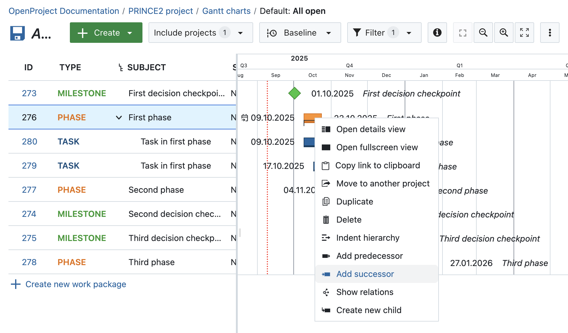 Siga el proceso PRINCE2 con OpenProject: Controle una etapa dividiendo el trabajo en tareas manejables