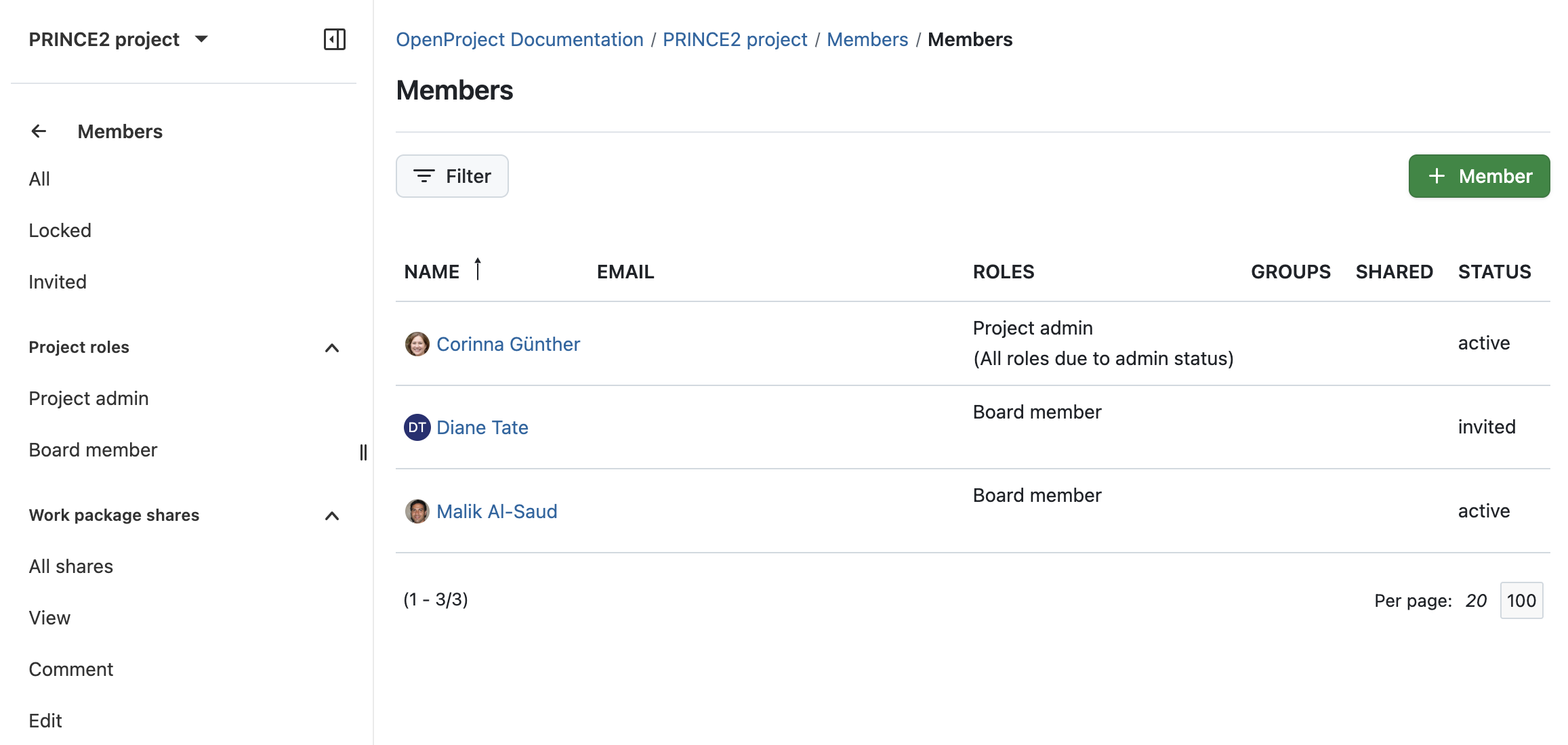 Siga el proceso PRINCE2 con OpenProject: Dirija un proyecto asignando funciones a los miembros del proyecto