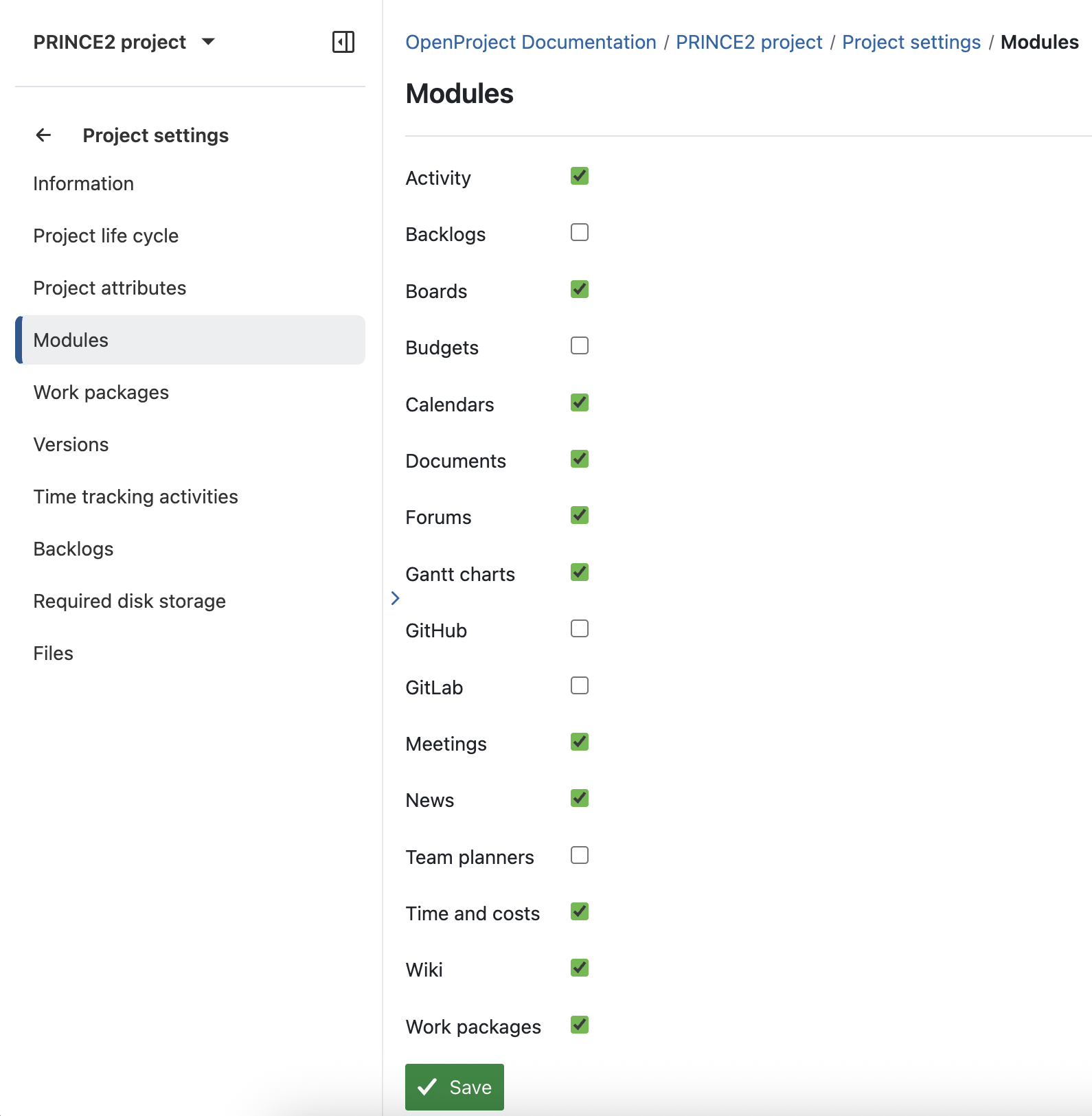 Siga el proceso PRINCE2 con OpenProject: Ponga en marcha un proyecto seleccionando los módulos que necesite