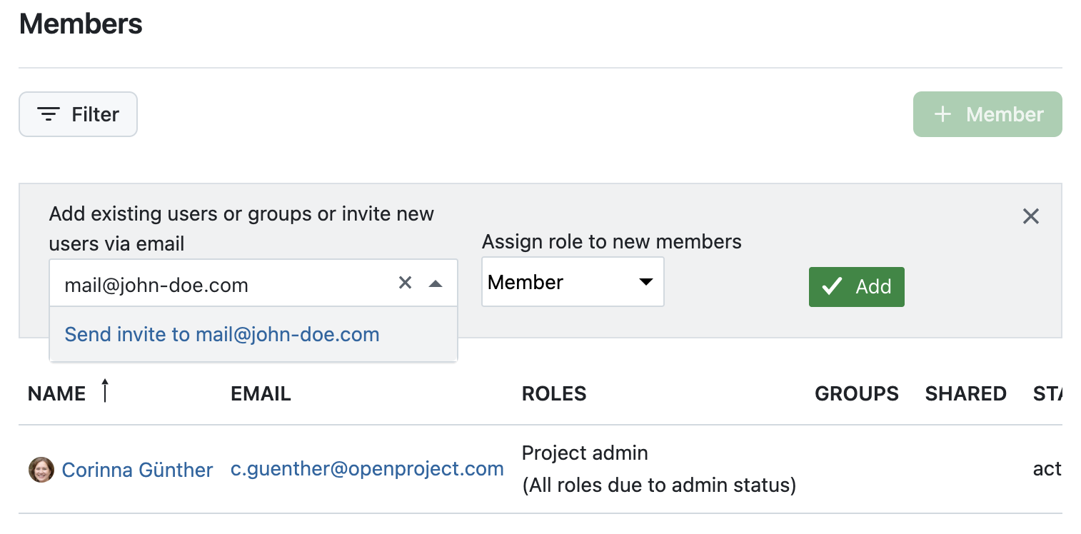 Siga el proceso PRINCE2 con OpenProject: Ponga en marcha un proyecto invitando a nuevos miembros a su instancia