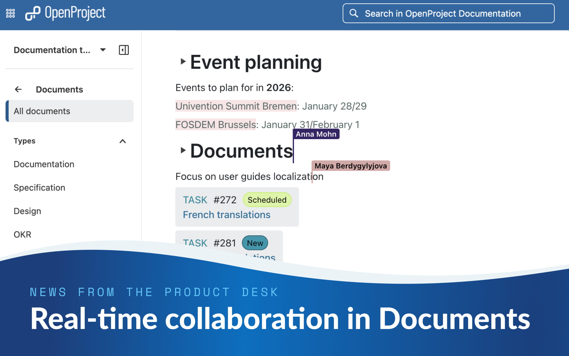 Neues vom Produktteam: Echtzeit-Kollaboration in Dokumenten