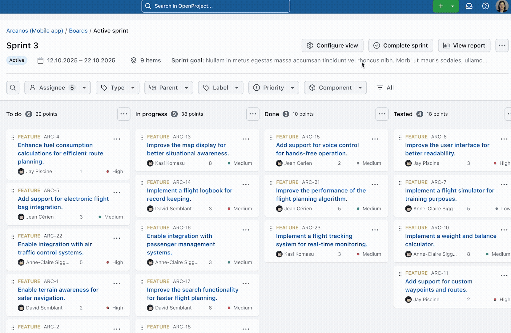 GIF preview: Work in progress limits in OpenProject