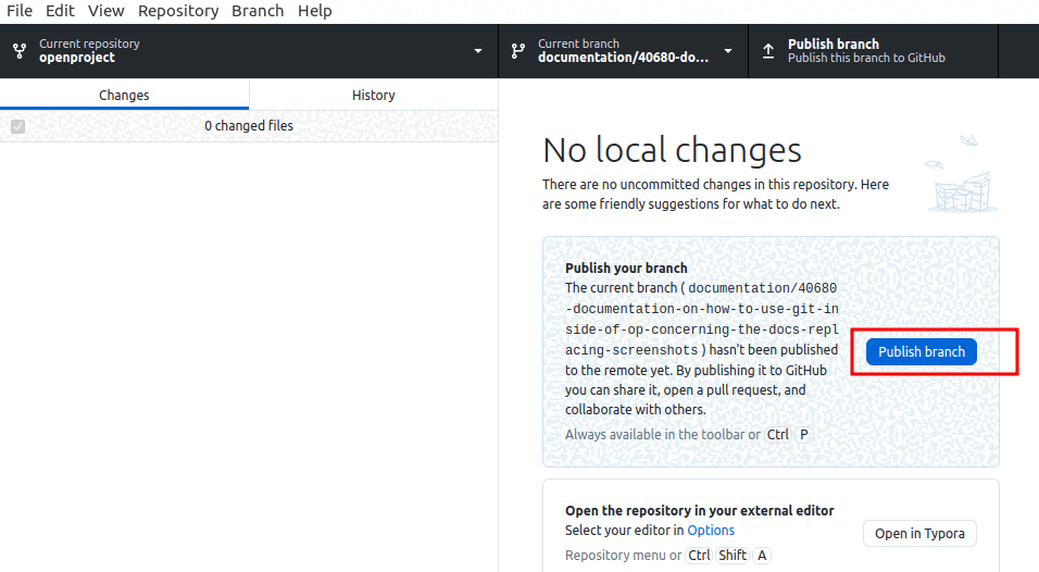 create new branch - step 3