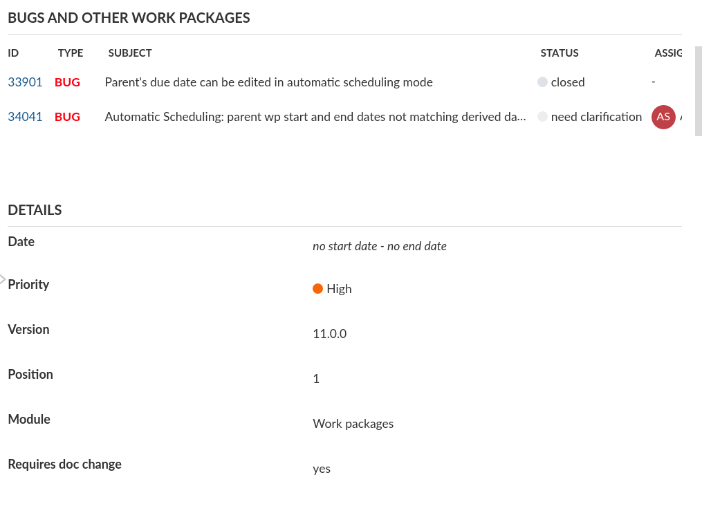 Work package with query group for children