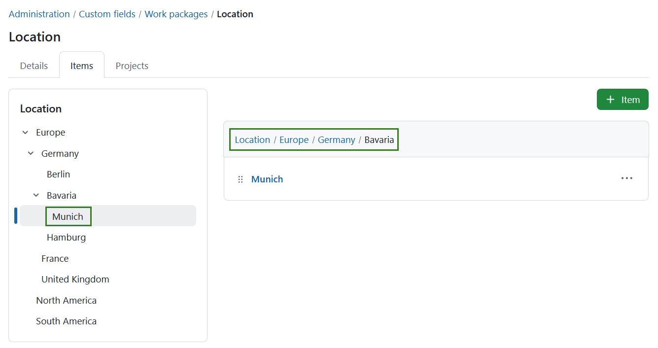 New custom field path