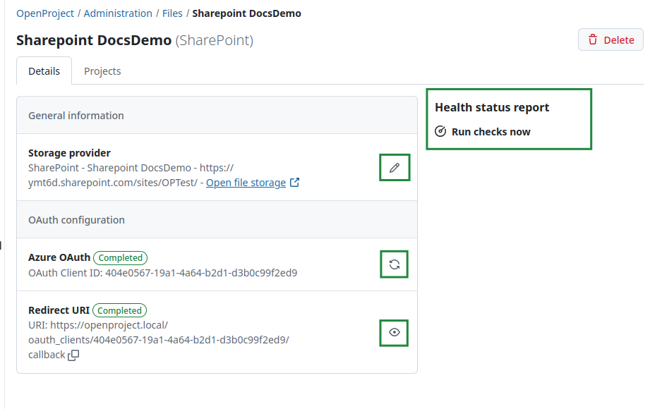 Edit SharePoint in OpenProject