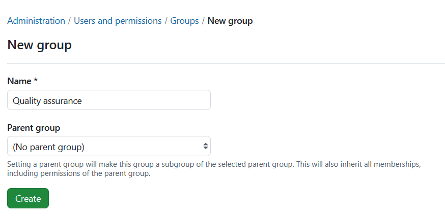 new group