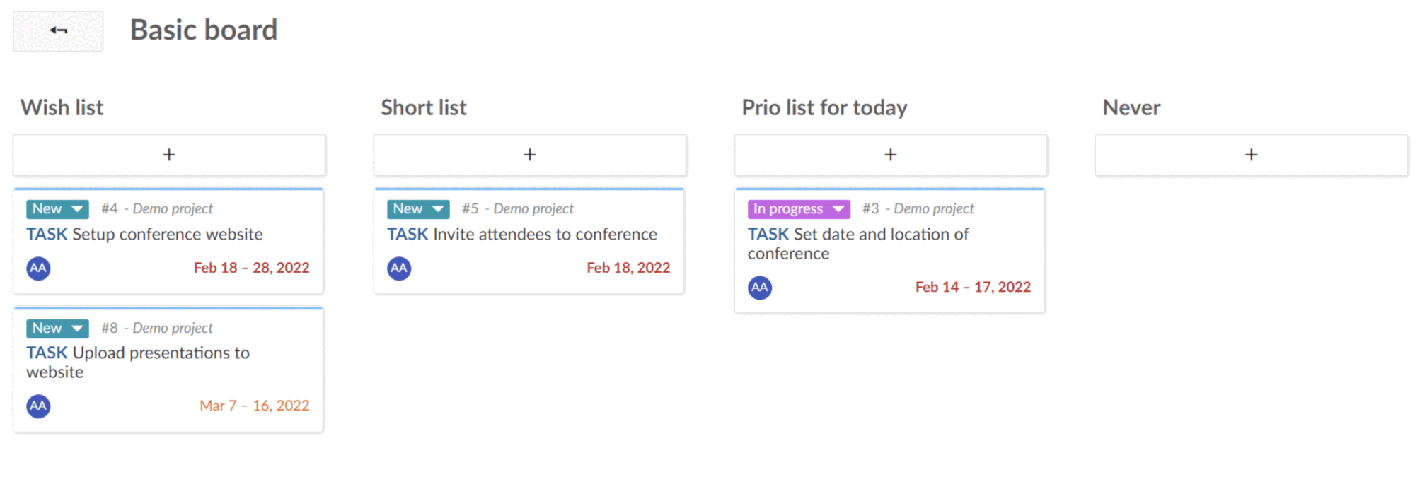 Types de tableaux, tableau de base