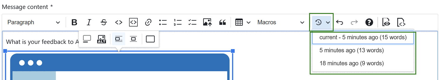 Borrador guardado localmente en mensaje de foro de OpenProject