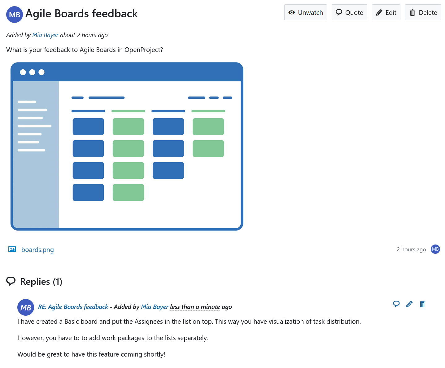 responder a mensaje existente en el foro