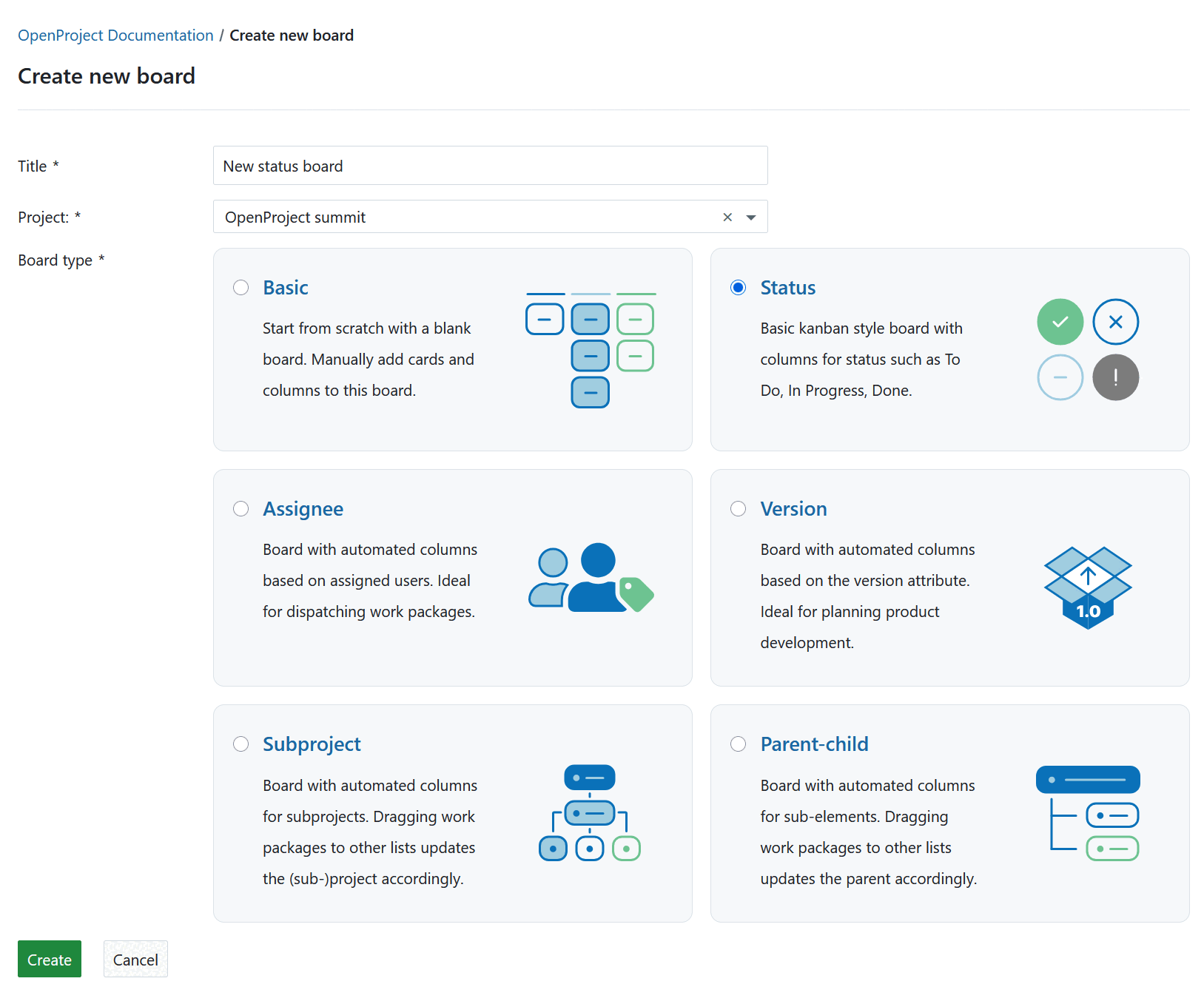 Création d’un nouveau tableau le module global Tableaux