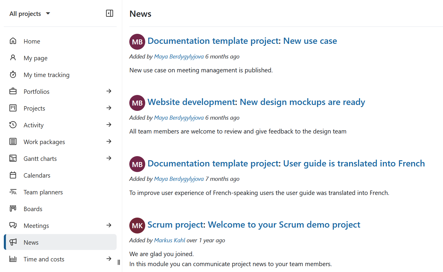 El módulo global de noticias