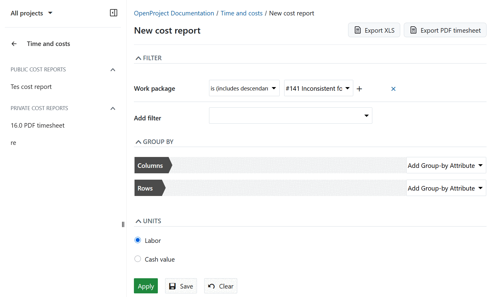 Le module Temps et coûts globaux