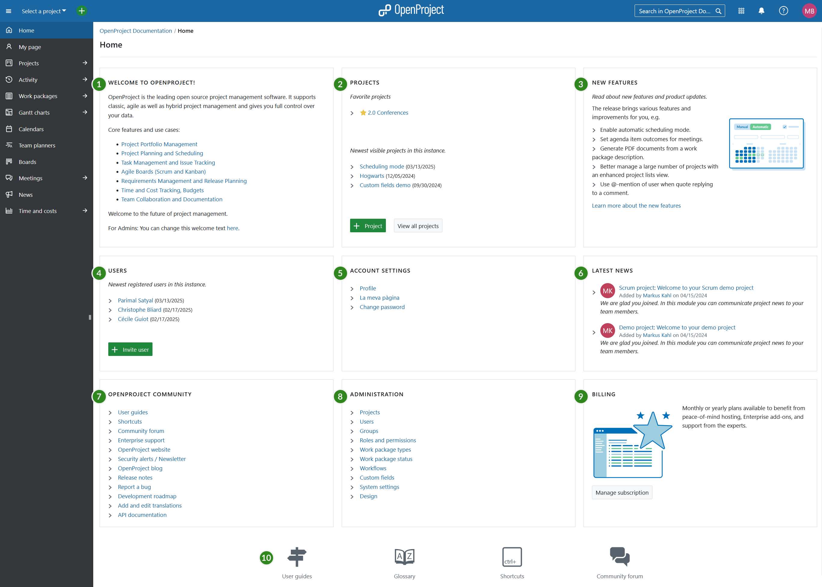 User-guide-application-start-page