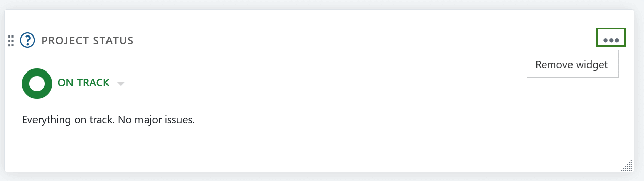 Supprimer un widget d’une page d’aperçu du projet dans OpenProject