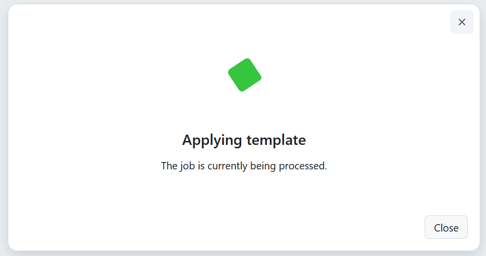 Applying project initiation wizard template to a newly created project in OpenProject