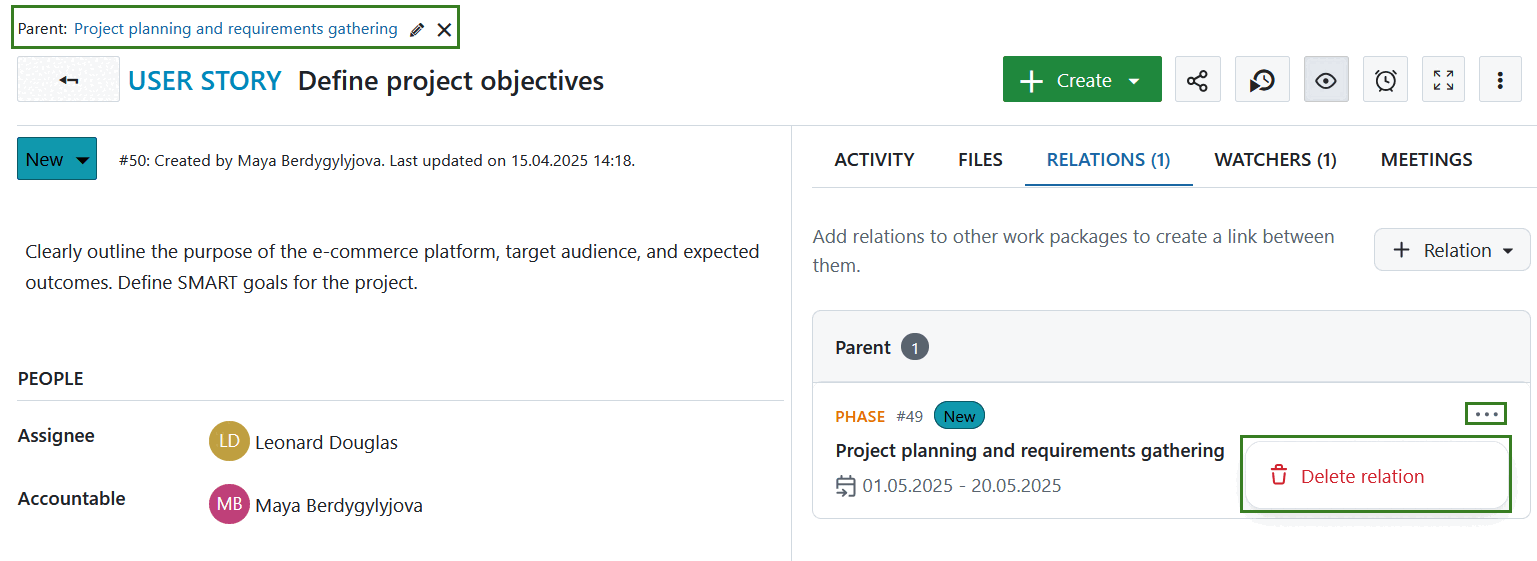 alterar o pacote de trabalho principal