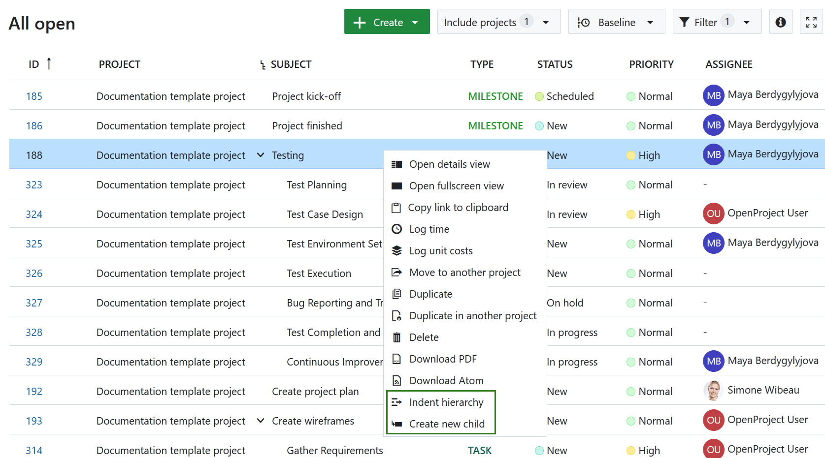 Adicionar um pacote secundário numa tabela de pacotes de trabalho